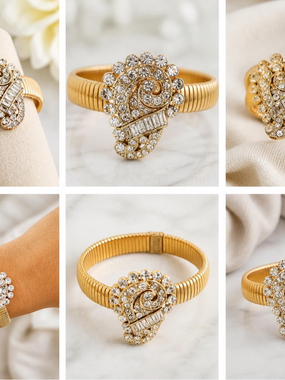 Juicy Couture Gold Crystal Swirl Bracelet